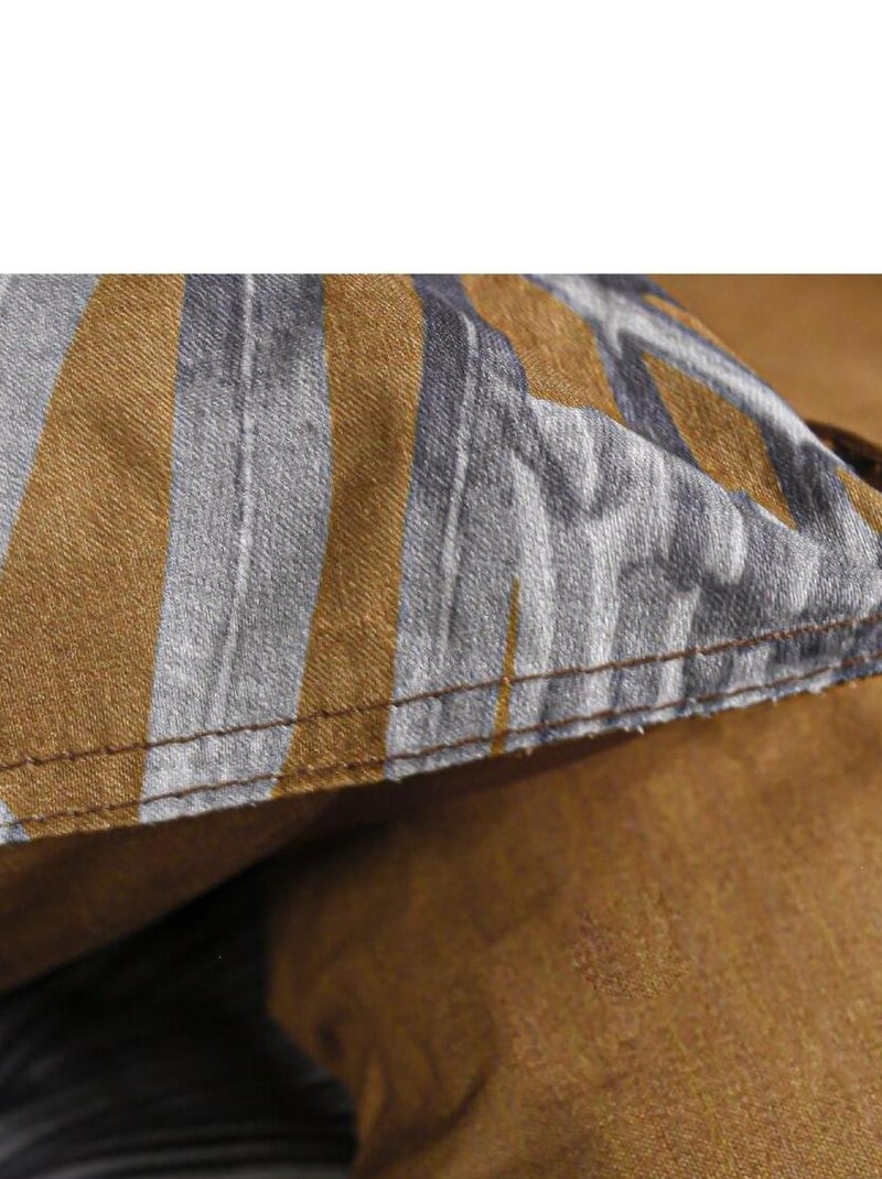 Parure de lit coton 2 personnes imprimé jungle SUNSHINE Marron - Kiabi