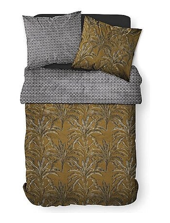 Parure de lit coton 2 personnes imprimé jungle SUNSHINE