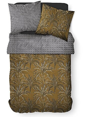Parure de lit coton 2 personnes imprimé jungle SUNSHINE