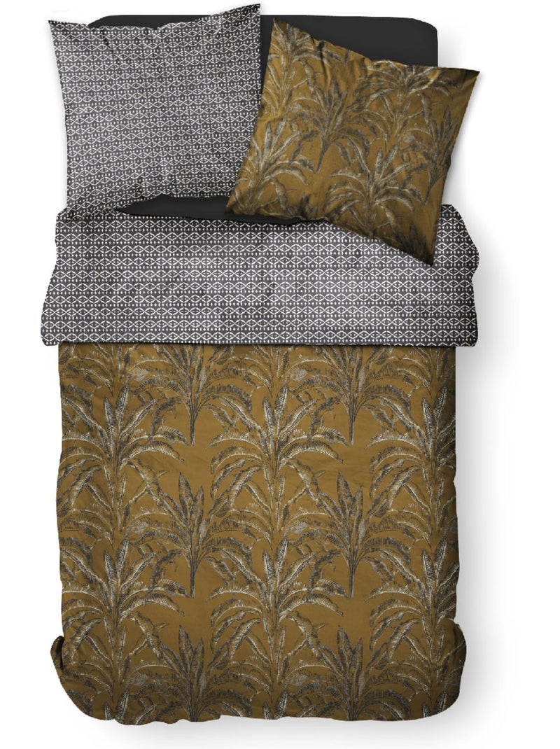 Parure de lit coton 2 personnes imprimé jungle SUNSHINE Marron - Kiabi