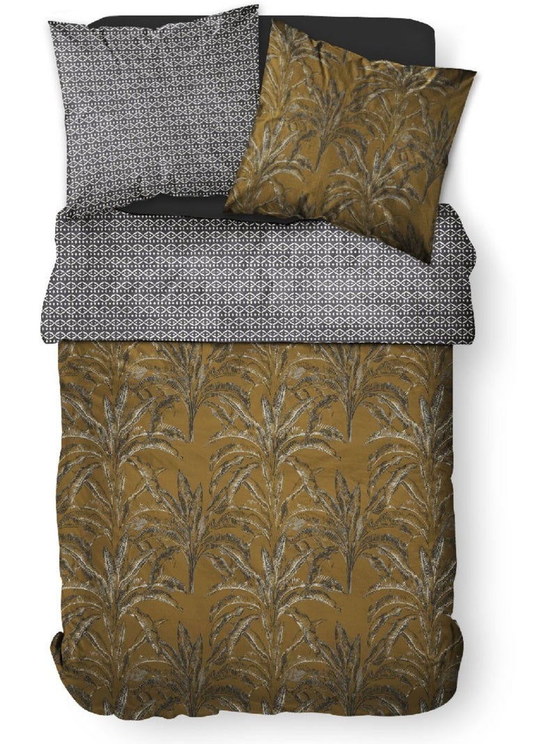 Parure de lit coton 2 personnes imprimé jungle SUNSHINE Marron - Kiabi