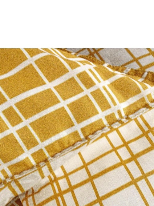 Parure de lit coton 2 personnes imprimé rayures SUNSHINE - Kiabi