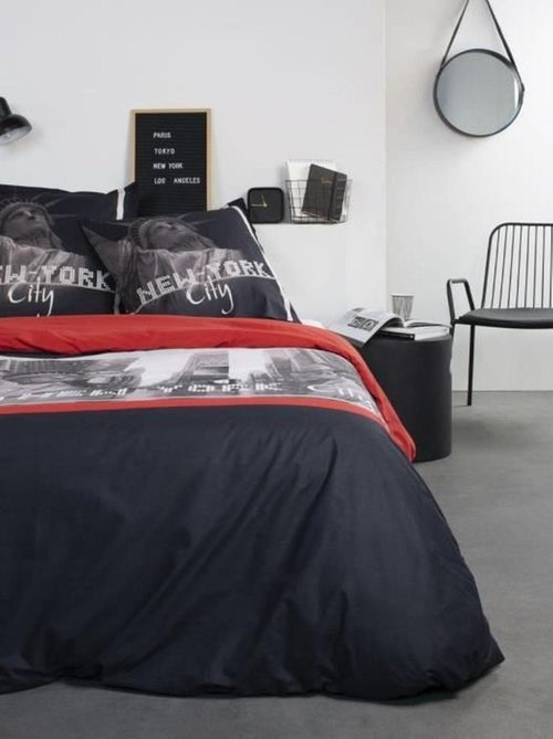 Parure de lit Coton 220 x 240 cm - Imprimé Rouge - TODAY - Kiabi