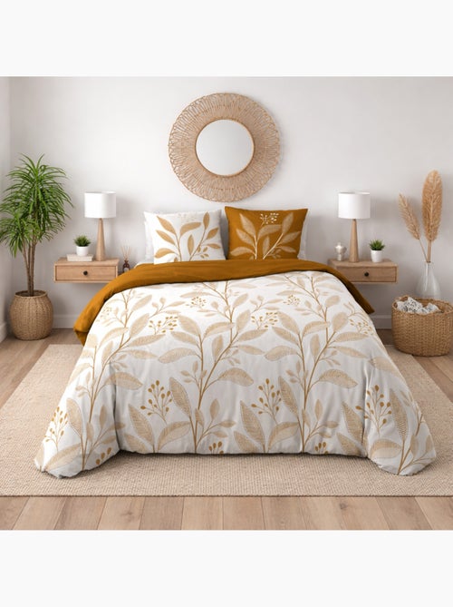 Parure de lit – Coton 42 fils – Motif feuillage – 2 taies assorties - Kiabi Parure de lit – Coton 42 fils – Motif feuillage – 2 taies assorties - Kiabi