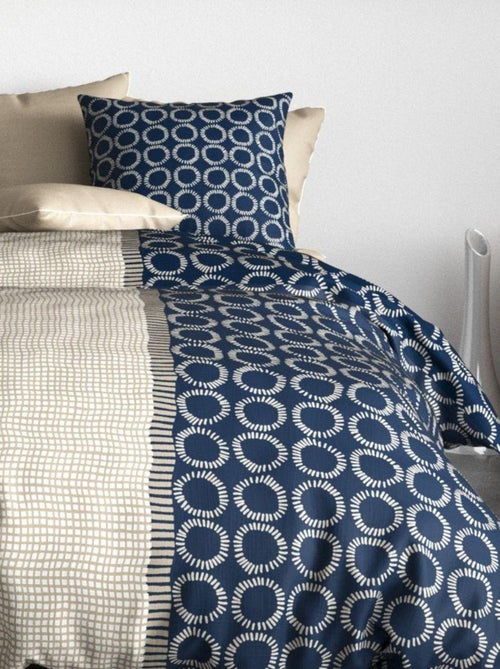 Parure de lit coton 57 fils - 3 pièces Noribai - Kiabi