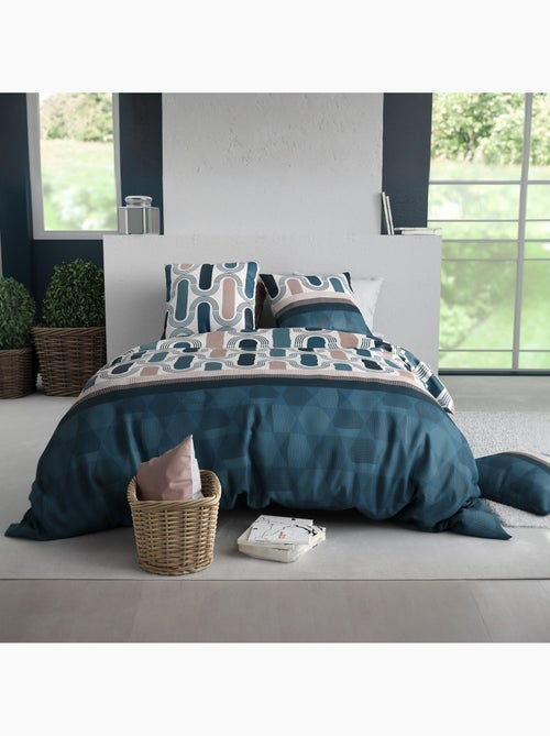 Parure de lit Coton 57 fils Azurine - Kiabi