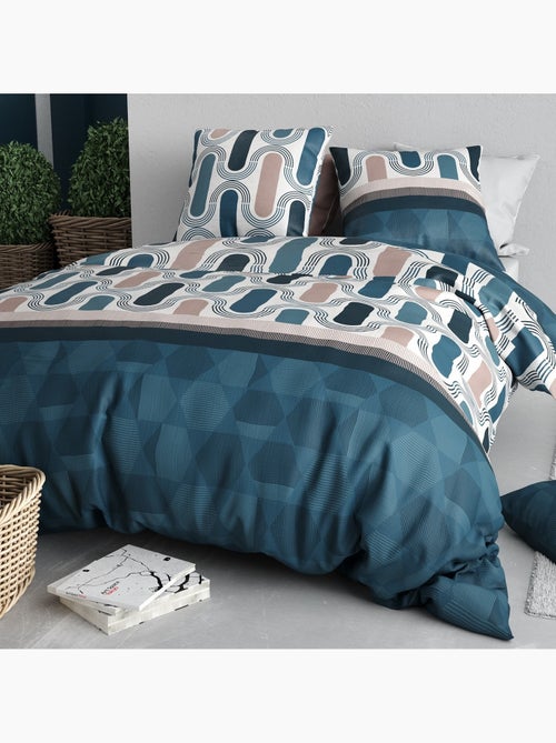 Parure de lit Coton 57 fils Azurine - Kiabi