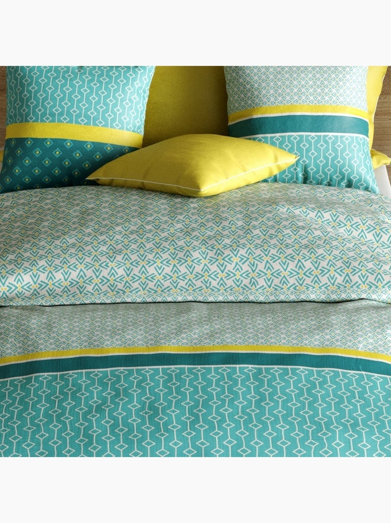 Parure de lit Coton 57 fils Malphite Vert - Kiabi