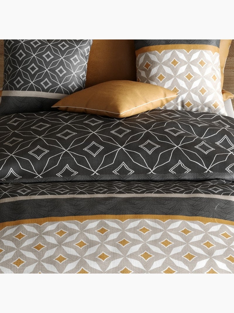 Parure de lit Coton 57 fils Ota Beige - Kiabi
