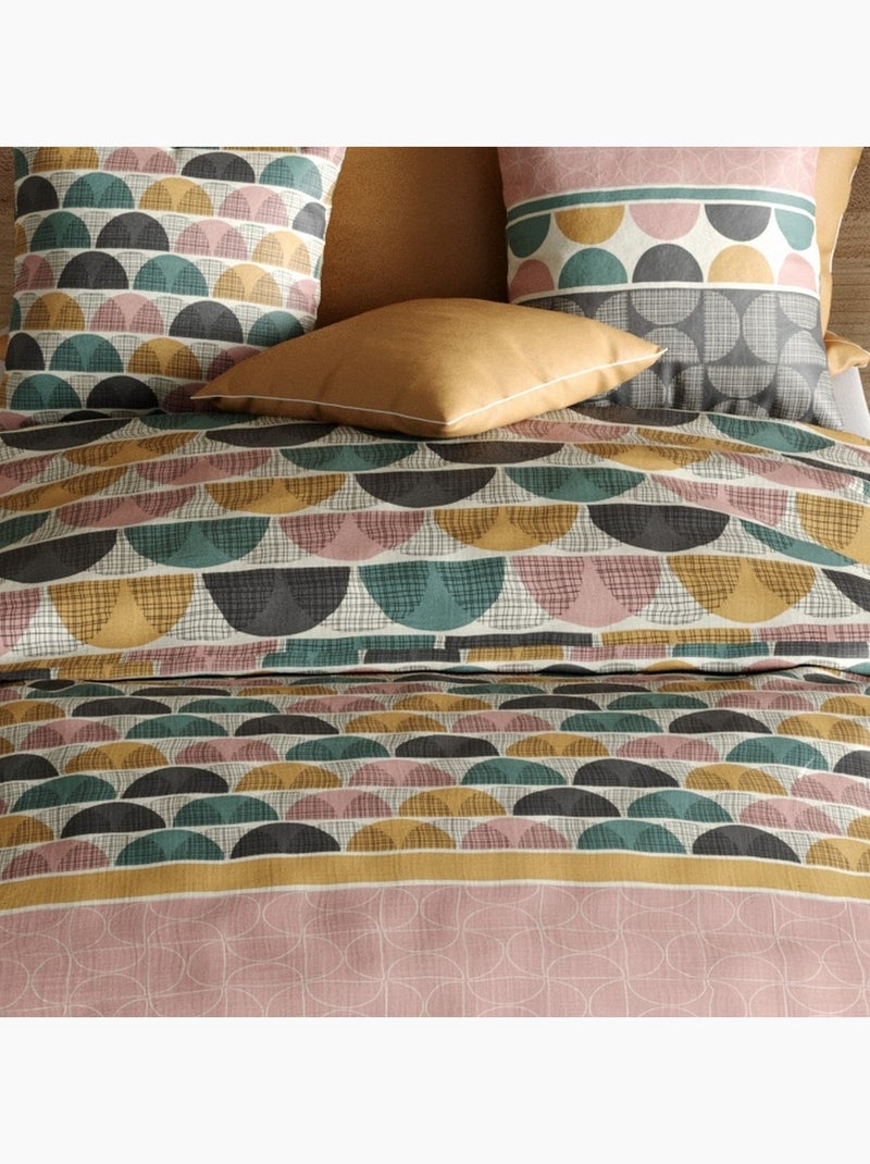 Parure de lit Coton 57 fils Thanos Rose - Kiabi