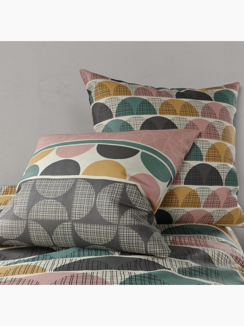 Parure de lit Coton 57 fils Thanos Rose - Kiabi