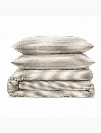Parure de lit coton à petits carreaux Vichy