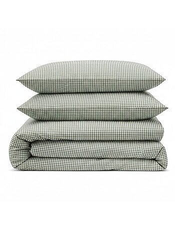 Parure de lit coton à petits carreaux Vichy