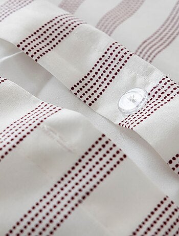 Parure de lit coton à rayures