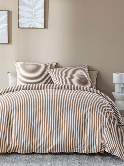 Parure de lit coton à rayures Horizon - Kiabi