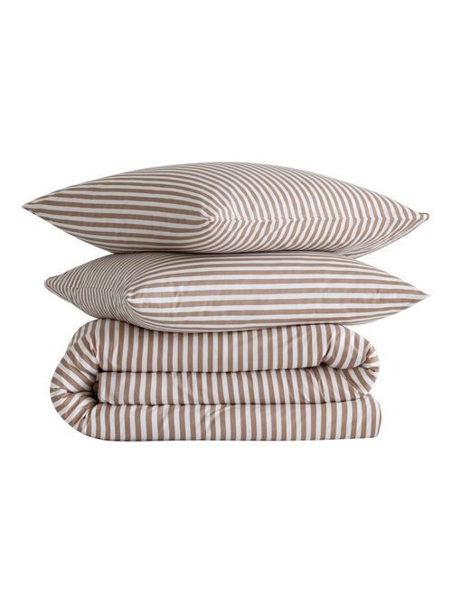 Parure de lit coton à rayures Horizon - Kiabi