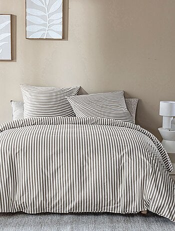 Parure de lit coton à rayures Horizon