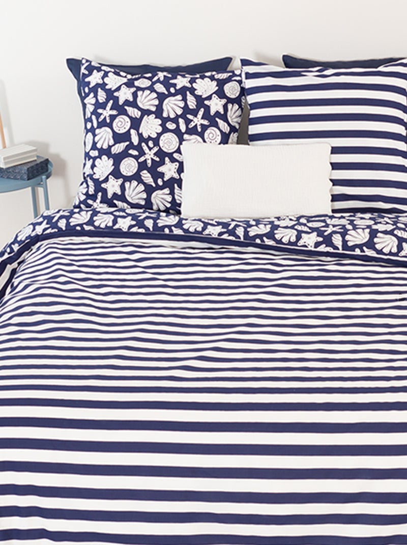 Parure de lit coton adouci CAPRI Bleu - Kiabi