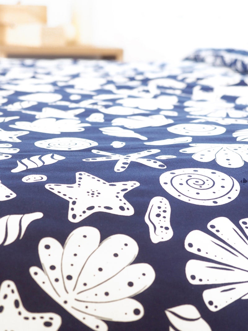 Parure de lit coton adouci CAPRI Bleu - Kiabi