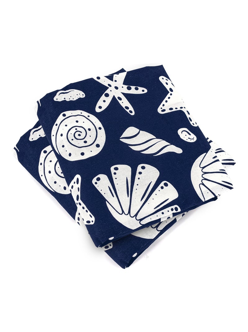 Parure de lit coton adouci CAPRI Bleu - Kiabi