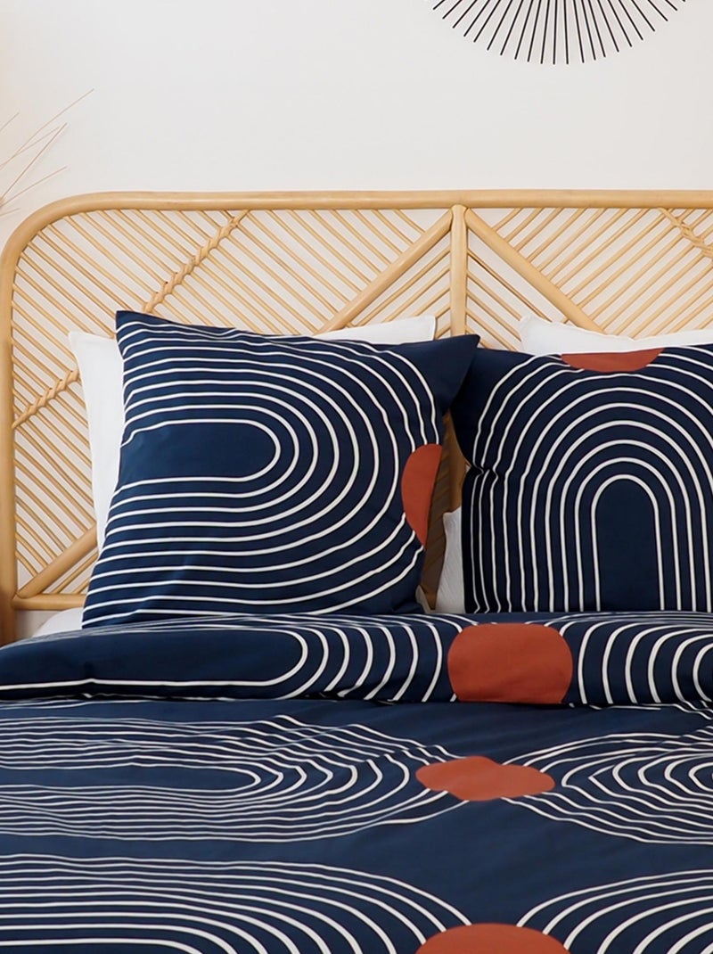 Parure de lit coton adouci CUTS Bleu - Kiabi