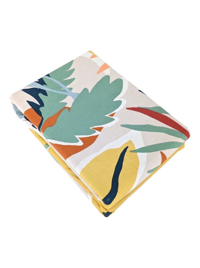 Parure de lit coton adouci LUCIA Jaune - Kiabi