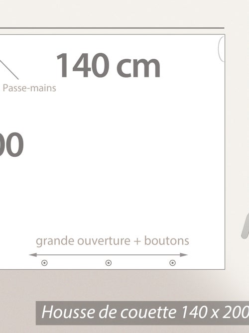 Parure de lit coton adouci LUCIA - Kiabi