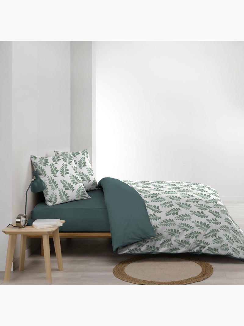 Parure de lit Coton AQUALIS Douceur d'Intérieur Bleu - Kiabi