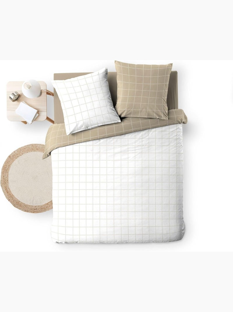 Parure de lit Coton Cadria Douceur d'Intérieur Beige - Kiabi