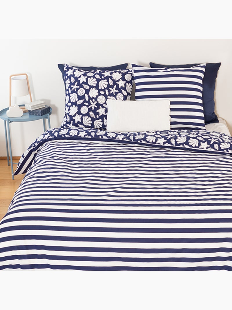 Parure de lit coton CAPRI Bleu - Kiabi