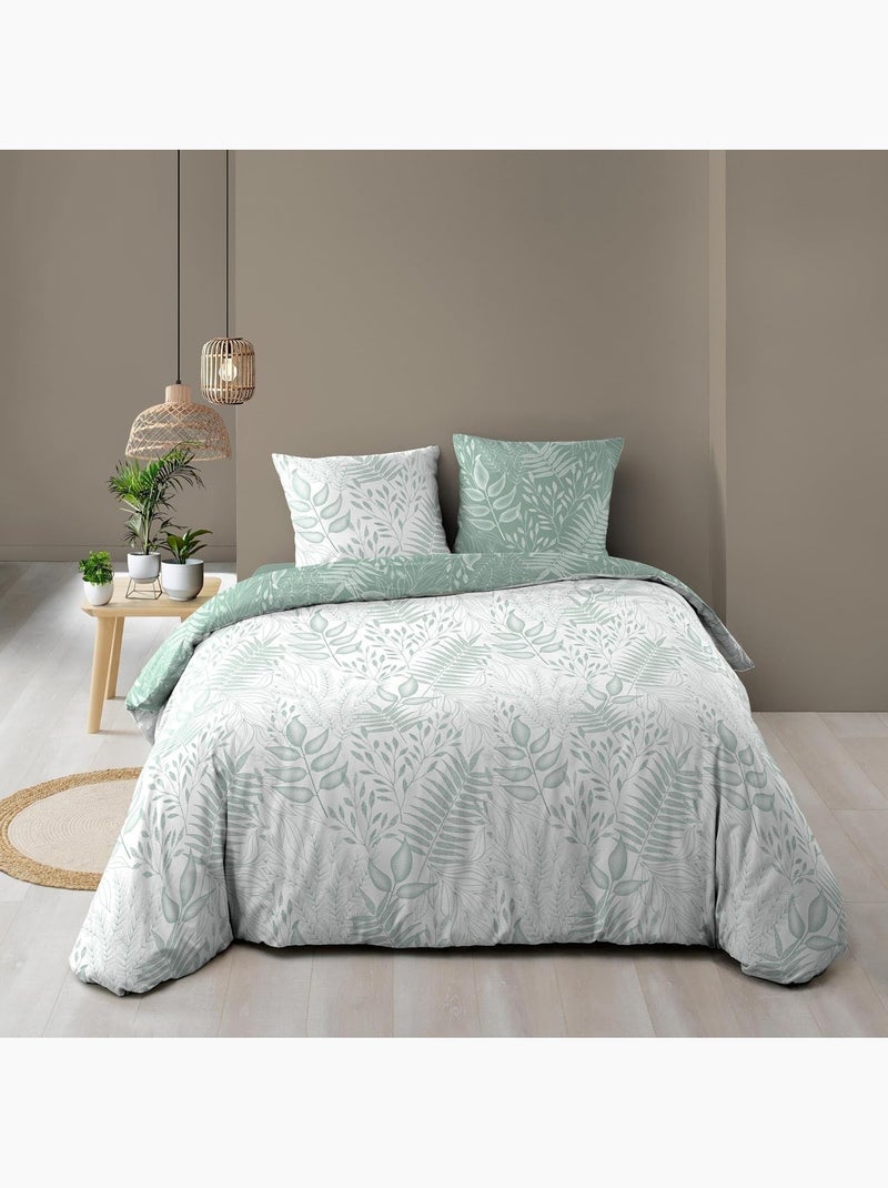 Parure de lit Coton CASSIA Douceur d'Intérieur Vert - Kiabi