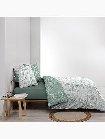 Parure de lit Coton CASSIA SAUGE PROMO LINGE