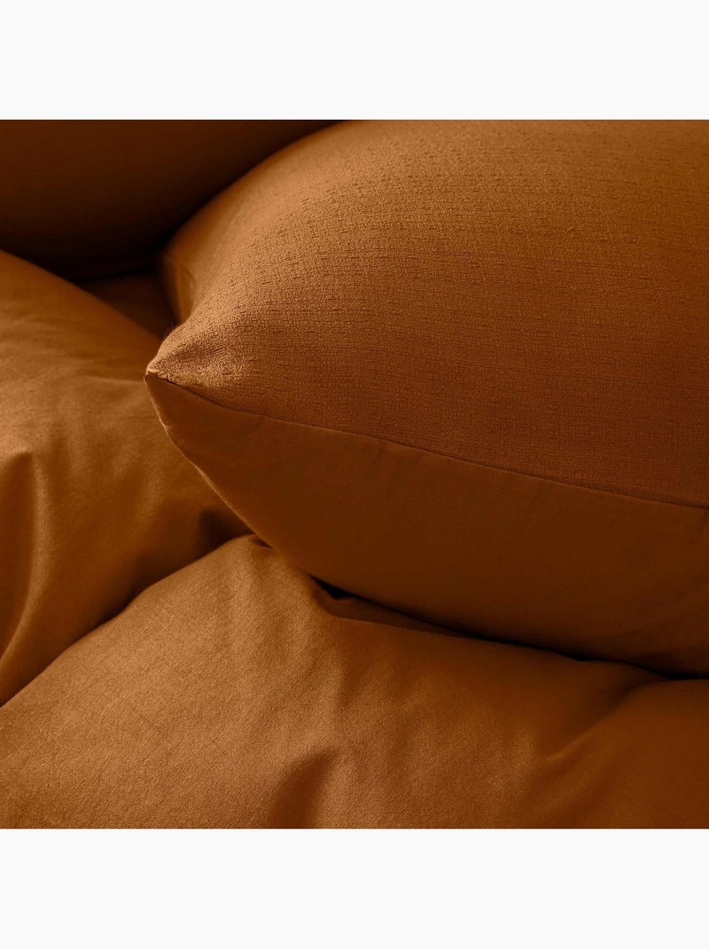 Parure de lit Coton Clara Douceur d'Intérieur Marron - Kiabi