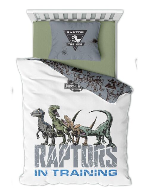 Parure de lit coton Enfant Dinosaures Raptors - Kiabi