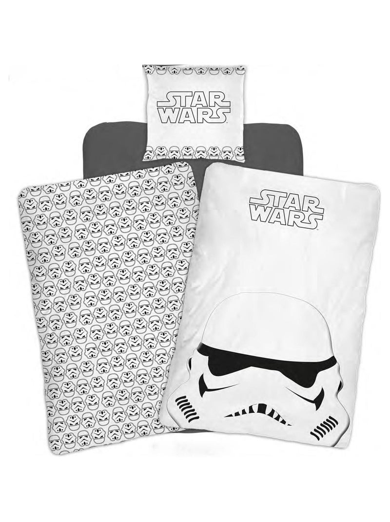 Parure de Lit Coton Enfant Stormtrooper Blanc - Kiabi
