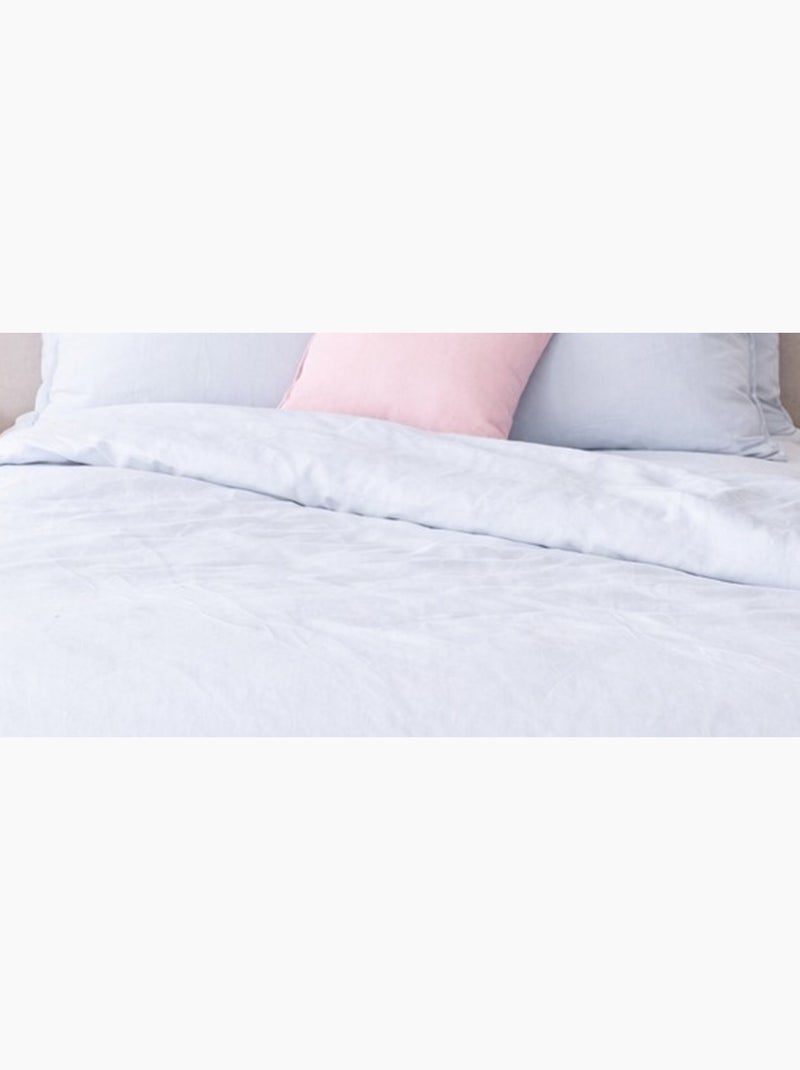 Parure de lit coton et lin lavé - gris - 240x220 / gris Gris - Kiabi