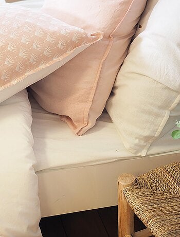 Parure de lit coton et Lin lavé EVI