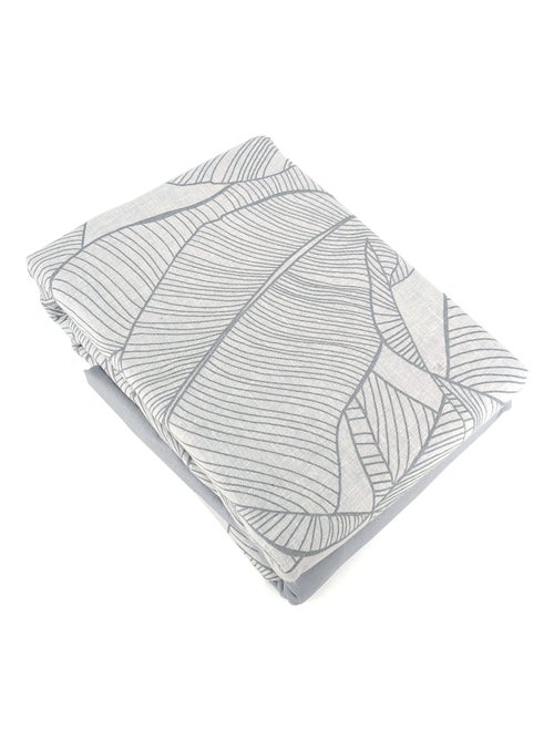 Parure de lit coton et Lin lavé PAMPELUNE - Kiabi