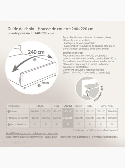 Parure de lit coton EVASION Taie 50x70 cm - Kiabi