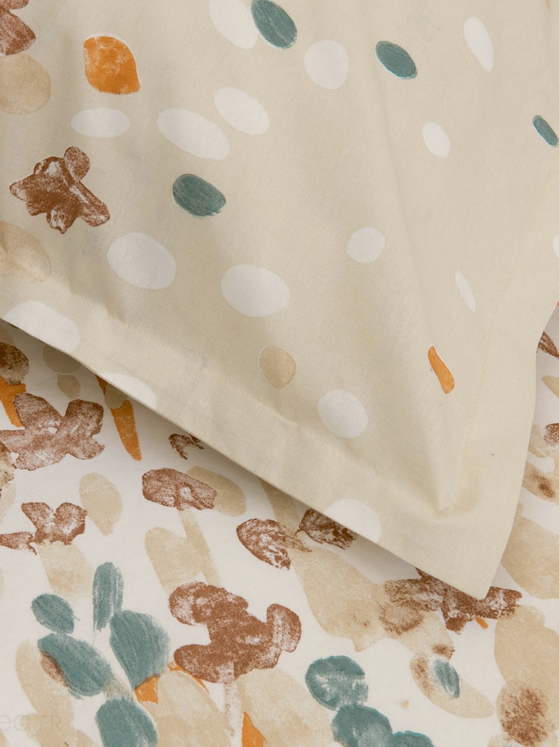 Parure de lit coton EVASION Taie 65x65 cm Rose pâle - Kiabi