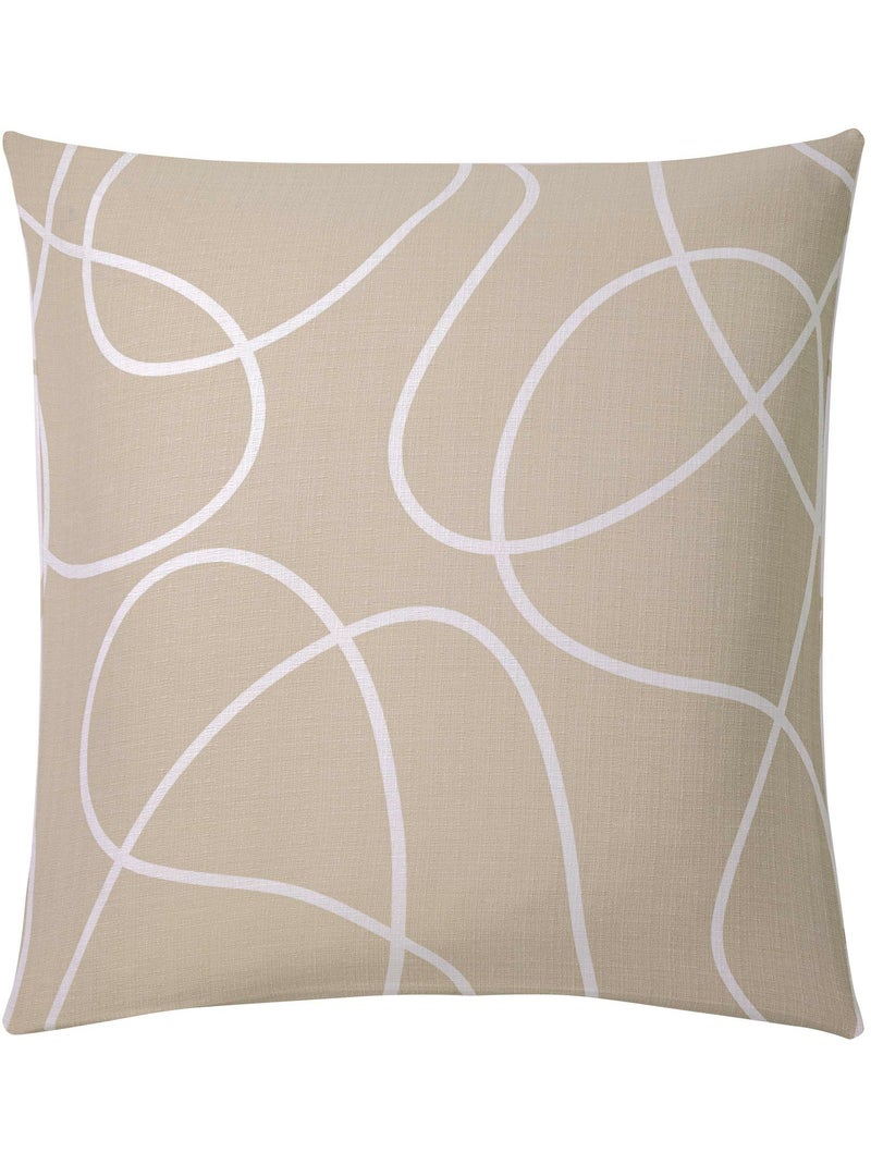 Parure de lit Coton Imprimé Clara Douceur d'Intérieur Beige - Kiabi