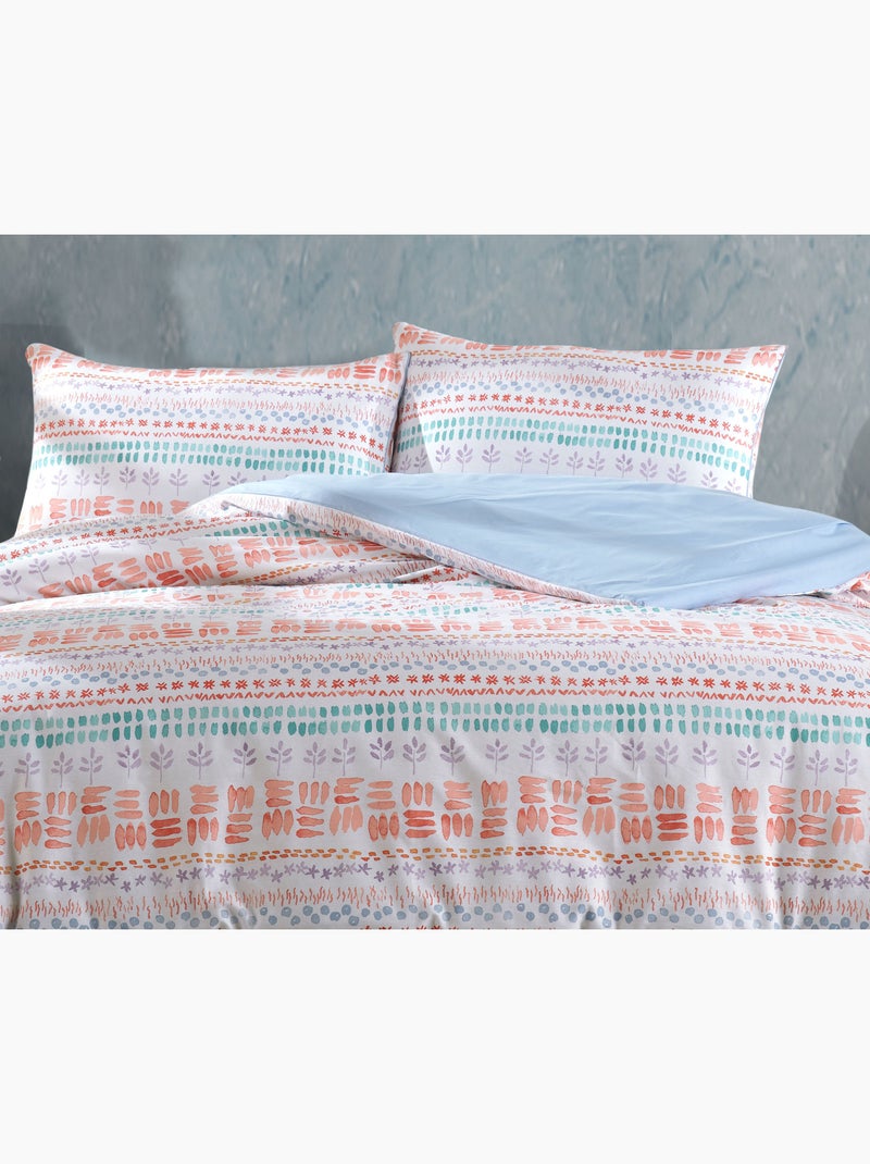 Parure de lit coton imprimé ELISA Multicolore - Kiabi