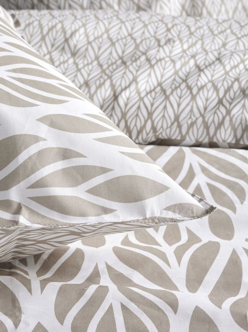 Parure de lit coton imprimé Floral SUNSHINE LISON Beige - Kiabi