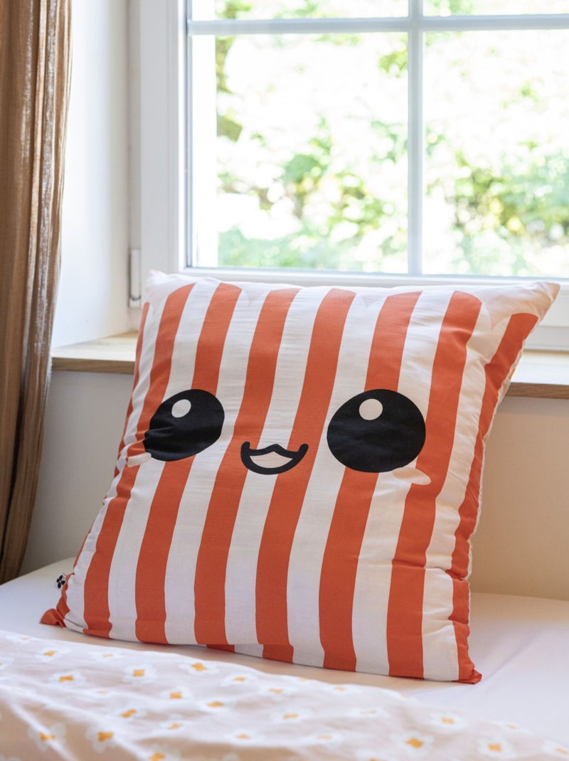 Parure de lit coton imprimé Fresh popcorn Rouge - Kiabi