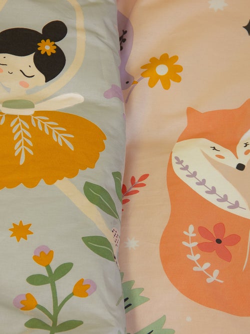 Parure de lit coton imprimé LA DAME A LICORNE - Kiabi