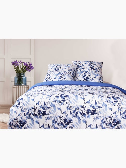 Parure de lit coton imprimé Leaves - Kiabi