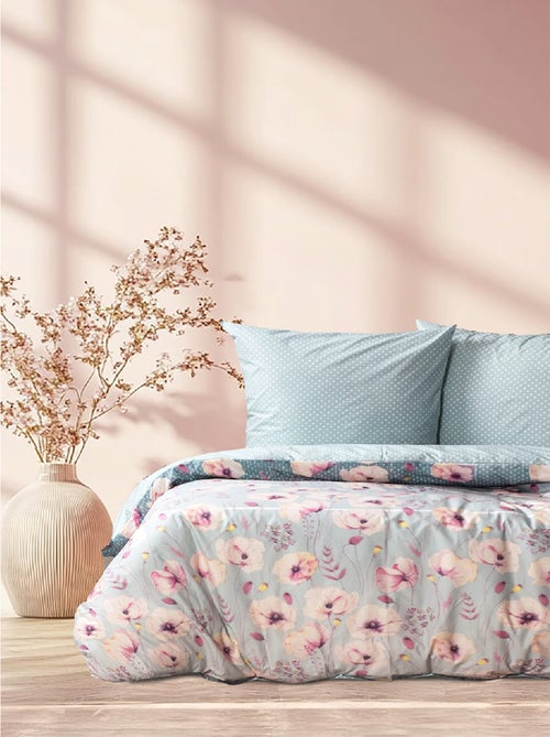 Parure de lit coton imprimé - Kiabi