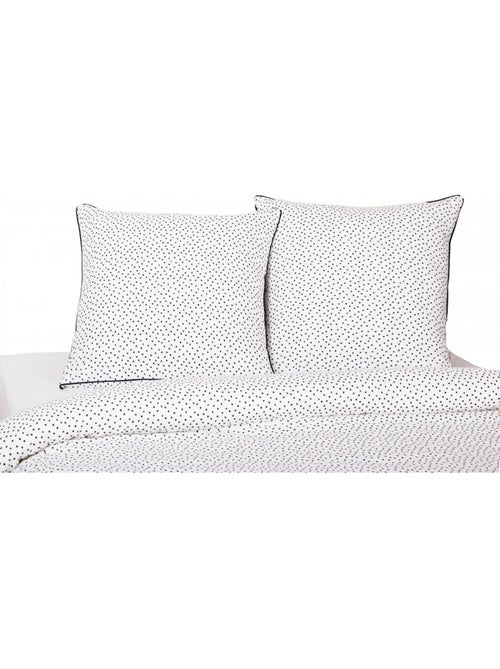 Parure de lit coton imprimé points - Kiabi