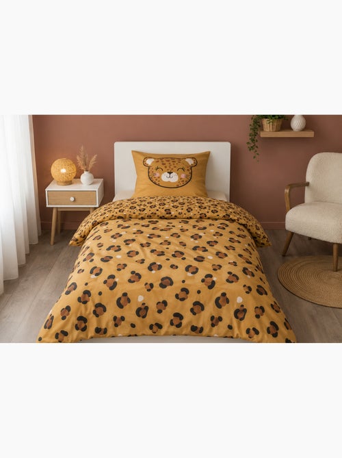 Parure de lit Coton imprimé TIGRE – Housse de couette + 2 taies d’oreiller - Kiabi Parure de lit Coton imprimé TIGRE – Housse de couette + 2 taies d’oreiller - Kiabi