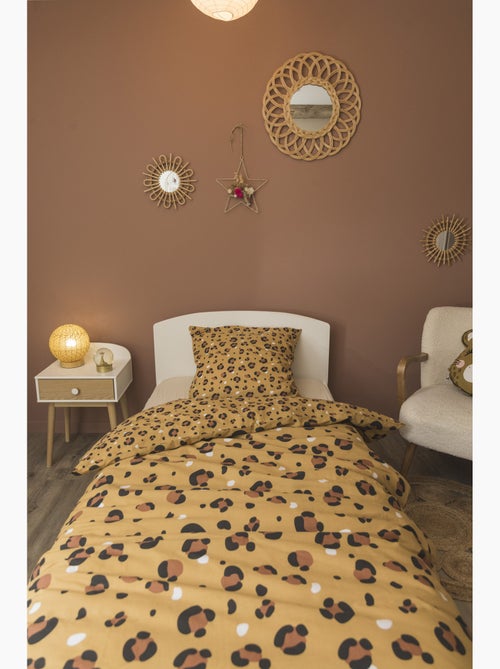 Parure de lit Coton imprimé TIGRE – Housse de couette + 2 taies d’oreiller - Kiabi Parure de lit Coton imprimé TIGRE – Housse de couette + 2 taies d’oreiller - Kiabi